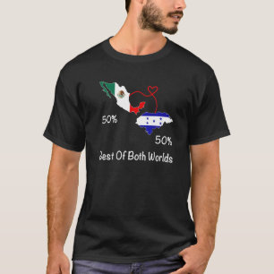 Camiseta Mapa mexicano de media bandera hondureña
