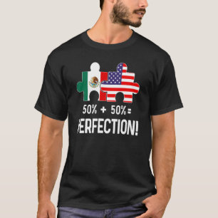Camiseta Mapa mexicano de media bandera mexicana medio amer