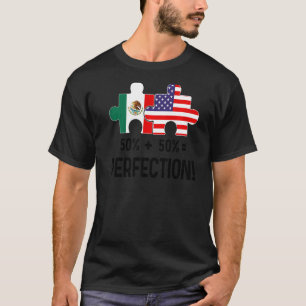 Camiseta Mapa mexicano de media bandera mexicana medio amer