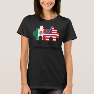 Camiseta Mapa mexicano de media bandera mexicana medio amer