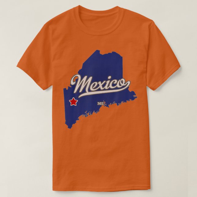 Camiseta Mapa México Maine ME  (Diseño del anverso)