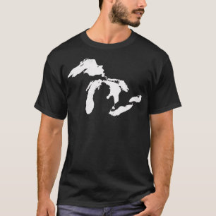 Camiseta Mapa Michigan Grandes Lagos Mitten Vintage Gi