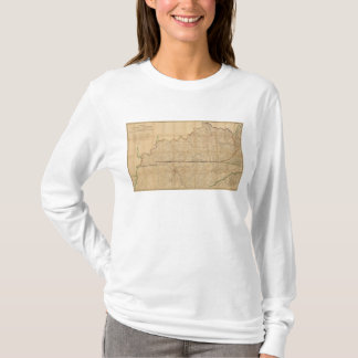 Camiseta Mapa militar de los estados de Kentucky