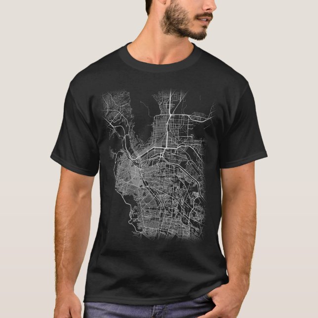 Camiseta Mapa mínimo de la ciudad de El Paso (AMPLIACIÓN DE (Anverso)