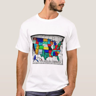 Camiseta Mapa multicolor de Estados Unidos que representa a