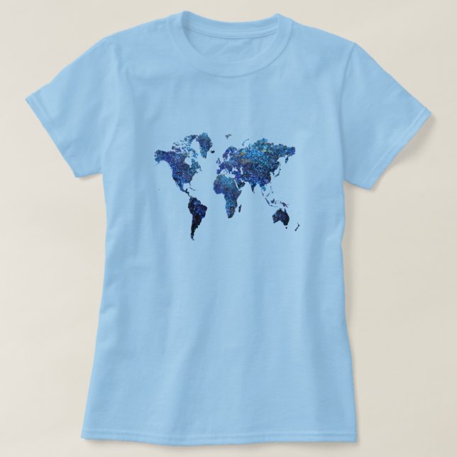 Camiseta Mapa mundial (Diseño del anverso)