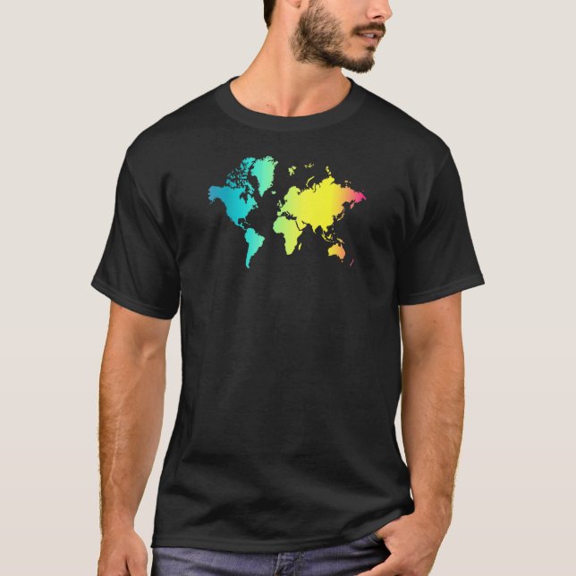 Camiseta Mapa mundial (Anverso)