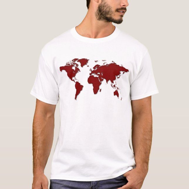 Camiseta Mapa mundial (Anverso)