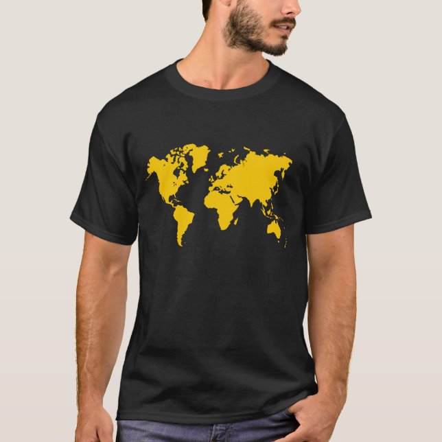 Camiseta Mapa Mundial - Amber (Anverso)