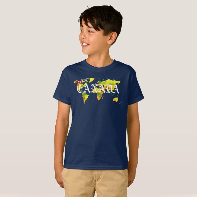 CAMISETA MAPA MUNDIAL DE CANADÁ (Anverso completo)