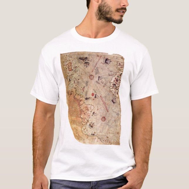 Camiseta Mapa mundial de Piri Reis (Anverso)