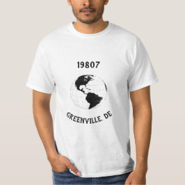 Camiseta Mapa mundial del Código postal del estado de la ci