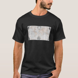 Camiseta Mapa mundial del motivo masculino de Motif