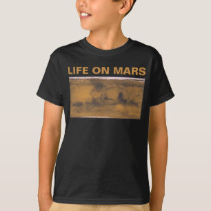 Camiseta Mapa mundial del planeta rojo de Marte por satélit