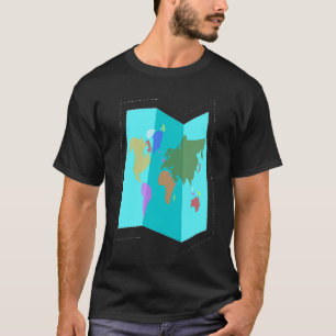 Camiseta Mapa Mundial para Viajeros y entusiastas de la Geo