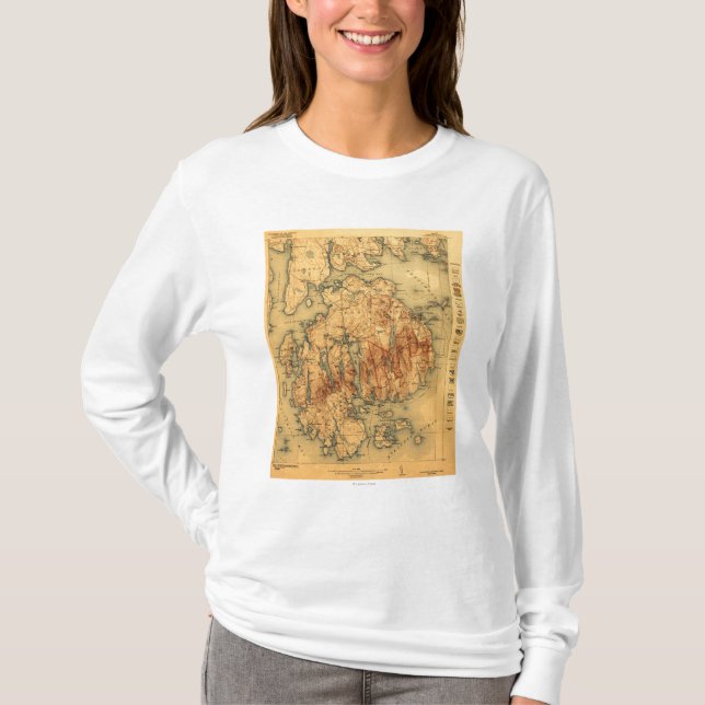Camiseta Mapa nacional de Lafayette ParkPanoramic (Anverso)