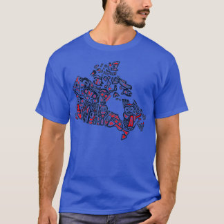 Camiseta Mapa nativo de Canadá Indígena CANADÁ 