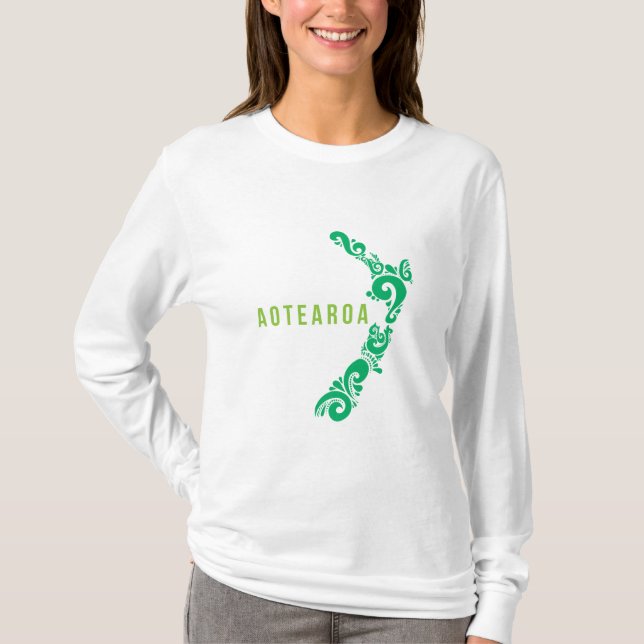 Camiseta Mapa neozelandés Aotearoa Nueva Zelanda Gift Idea (Anverso)