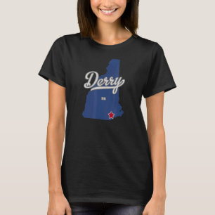 Camiseta Mapa NH de Derry New Hampshire