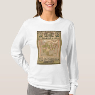 Camiseta Mapa ornamental de los Estados Unidos y del México