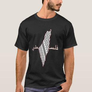 Camiseta Mapa palestino de Keffiyeh Hombres asuf Shemagh Pa
