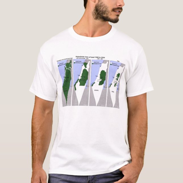 Camiseta Mapa palestino de la tierra (Anverso)
