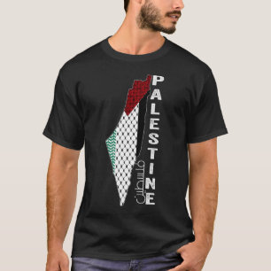 Camiseta Mapa palestino Keffiyeh Patrones de la túnica Pale