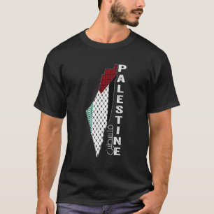 Camiseta Mapa palestino Keffiyeh Patrones de la túnica Pale