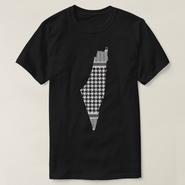 Camiseta Mapa palestino libre kufiya  (Diseño del anverso)
