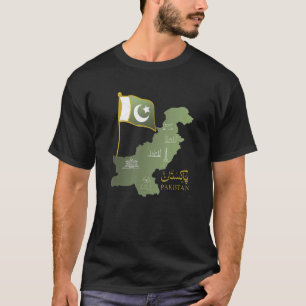Camiseta Mapa paquistaní hace señas a Pakistán