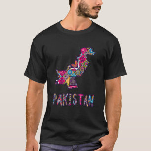 Camiseta Mapa paquistaní lleno de arte de camiones de Pakis