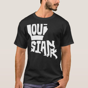 Camiseta Mapa patriótico del estado de la casa de Louisiana