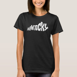 Camiseta Mapa patriótico del estado del hogar de Kentucky T