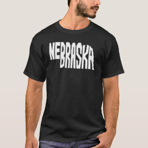 Camiseta Mapa patriótico del estado del hogar de Nebraska T