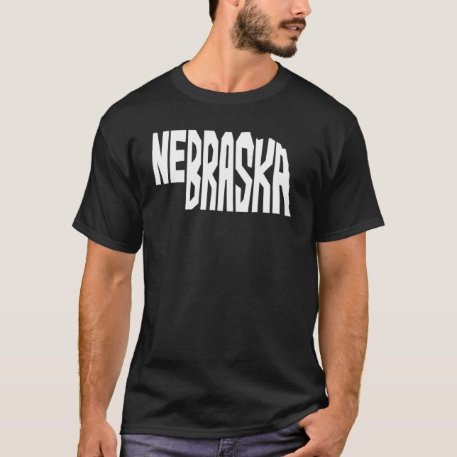 Camiseta Mapa patriótico del estado del hogar de Nebraska T (Anverso)