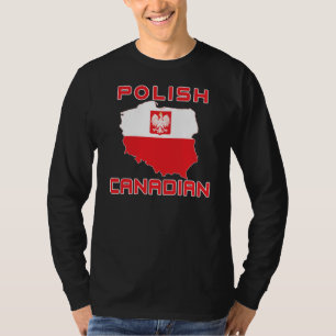 Camiseta Mapa polaco canadiense de águila