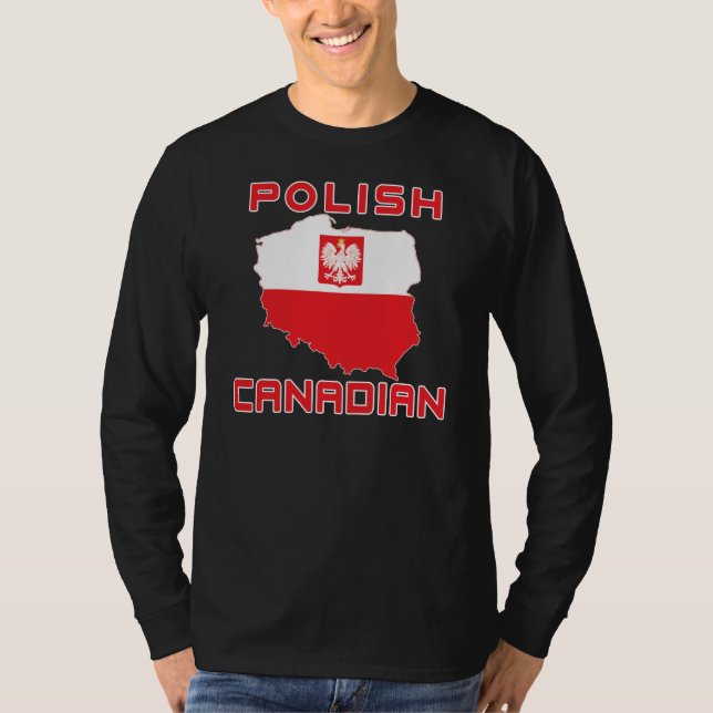 Camiseta Mapa polaco canadiense de águila (Anverso)