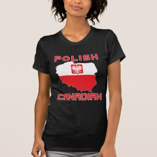 Camiseta Mapa polaco canadiense de águila