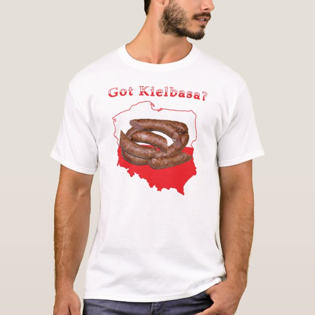 Camiseta Mapa polaco de Kielbasa (Anverso)
