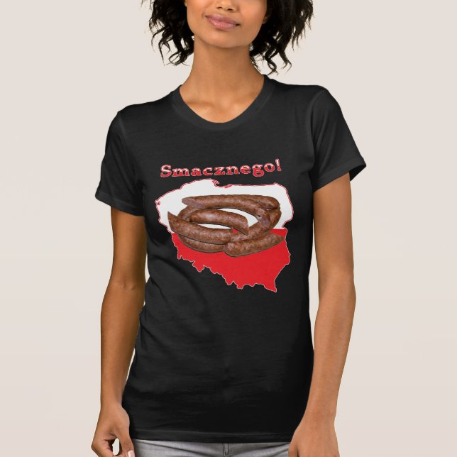 Camiseta Mapa polaco de Kielbasa Smacznego (Anverso)