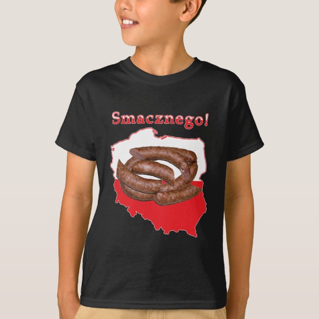 Camiseta Mapa polaco de Kielbasa Smacznego (Anverso)