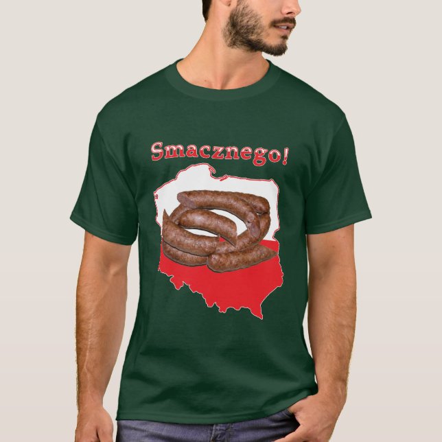 Camiseta Mapa polaco de Kielbasa Smacznego (Anverso)