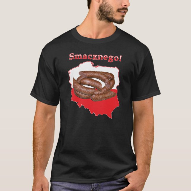 Camiseta Mapa polaco de Kielbasa Smacznego (Anverso)