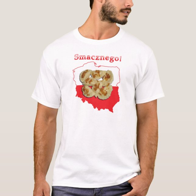 Camiseta Mapa polaco Pierogi Smacznego (Anverso)
