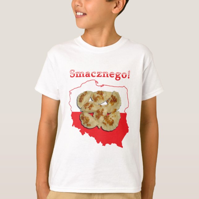 Camiseta Mapa polaco Pierogi Smacznego (Anverso)