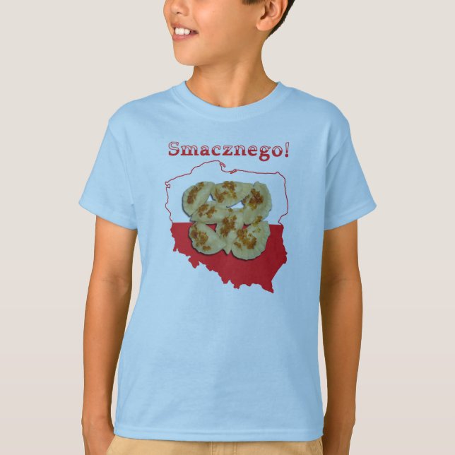 Camiseta Mapa polaco Pierogi Smacznego (Anverso)