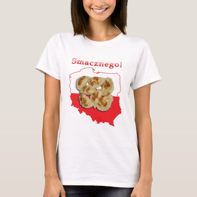 Camiseta Mapa polaco Pierogi Smacznego (Anverso)