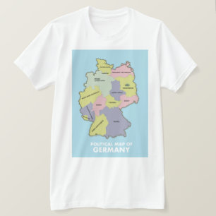 Camiseta Mapa político de Alemania