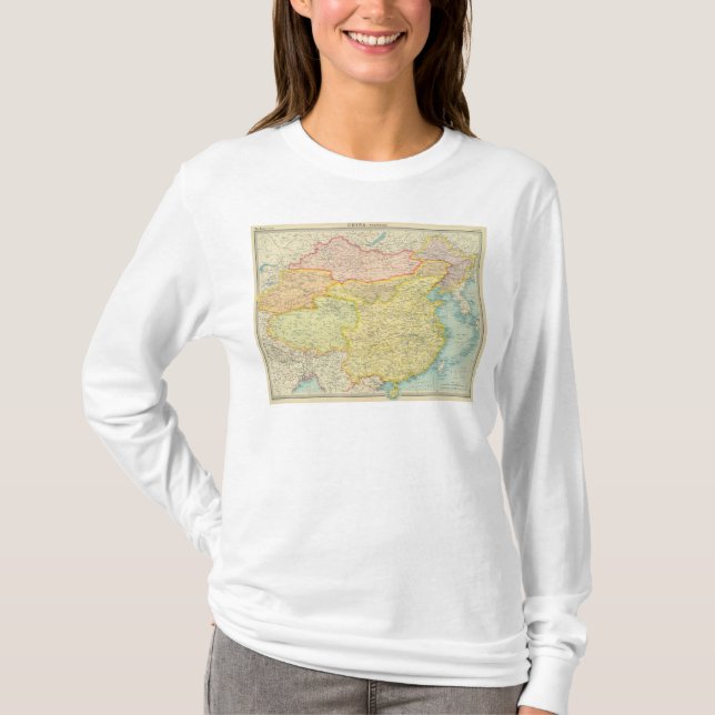Camiseta Mapa político de China (Anverso)