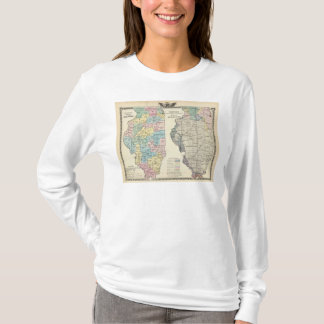 Camiseta Mapa político de Illinois